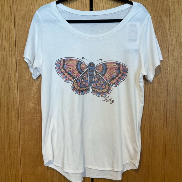 Lucky Brand Butterfly T-Shirt - Picture 2 of 14